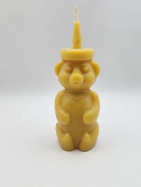 Handcrafted Classic Honey Bear Beeswax Squeeze Bottle Candle
